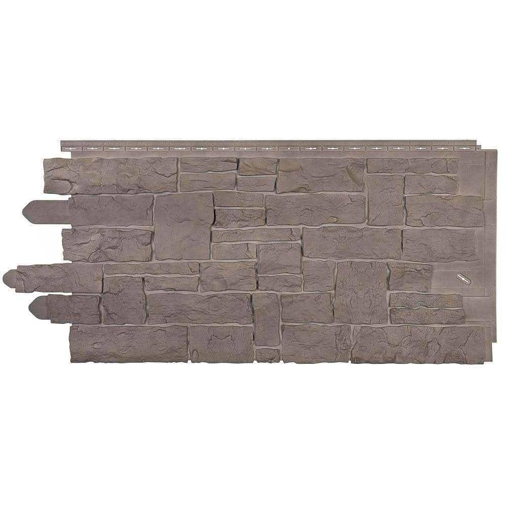 Novik Stacked Stone 45 in. x 20-1/4 in. Polymer Smoke Gray