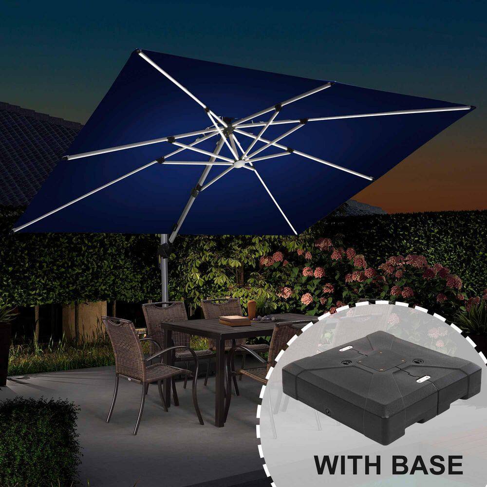 PURPLE LEAF 9 ft.x 12 ft. WindProof Aluminum Solar Powered LED