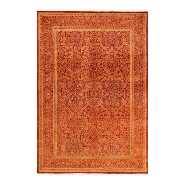 Solo Rugs Mogul One-of-a-Kind Traditional Orange 5 ft. 4 in. x 7 ft. 9 in. Oriental Area Rug