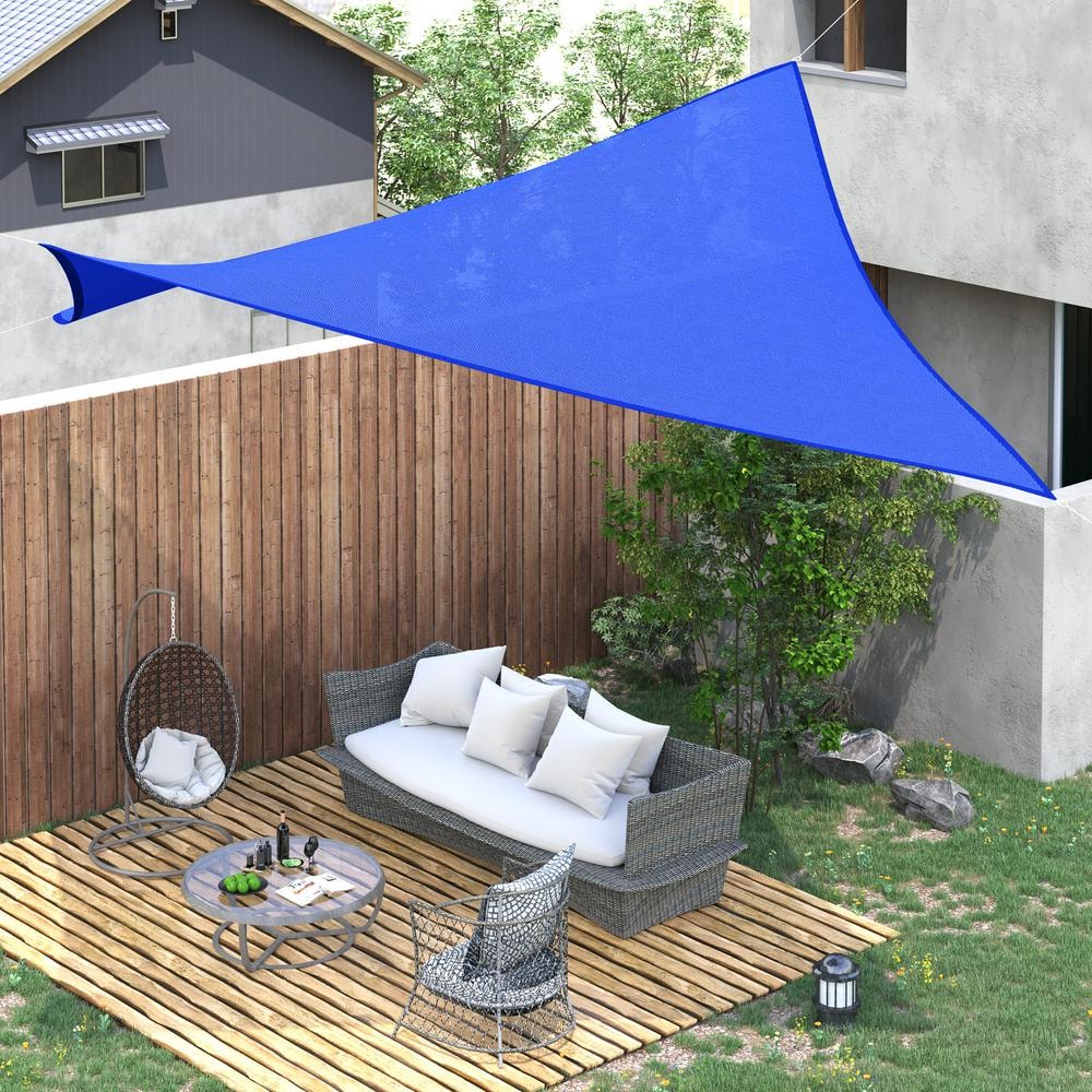Outsunny 24' Blue Square UV Resistant Sunshade Canopy