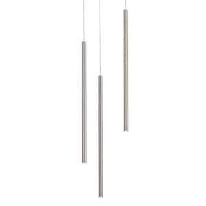 Point 9-Watt Integrated LED Satin Nickel Pendant with Steel Shade