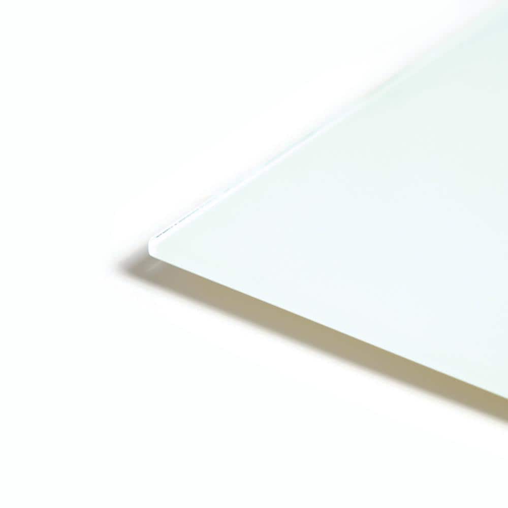 White Frosted Frameless Glass Dry-Erase Board 36" x 24"