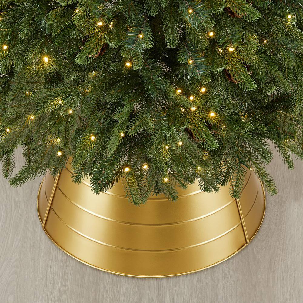 22 in. Gold Metal Christmas Tree Collar