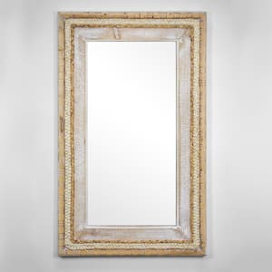 Medium Rectangle Brown Mirror (39.25 in. H x 24 in. W)