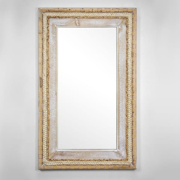 American Art Decor Medium Rectangle Brown Mirror (39.25 in. H x 24 in. W)