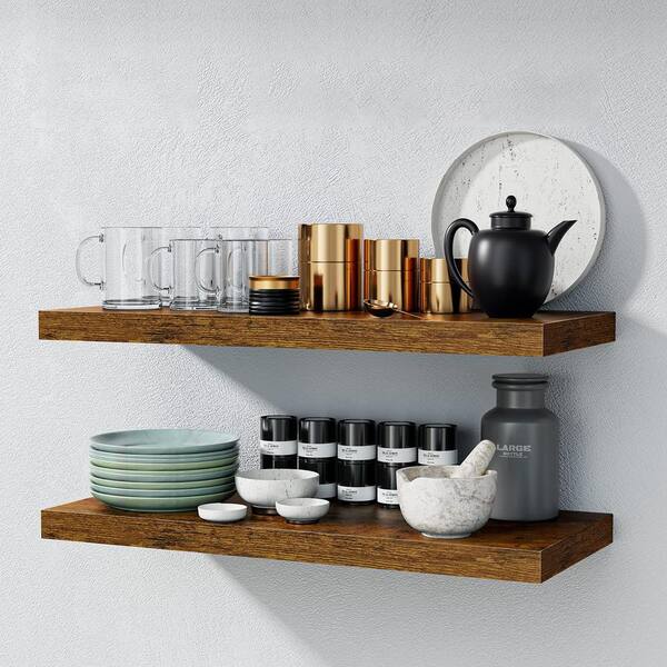 Shelf 5.5 DEEP, 1.5 THICK, Floating Shelf, Farmhouse Bathroom, Wall  Organizer, Kitchen Storage Shelf, Open Shelving, Wood Bath Shelf 