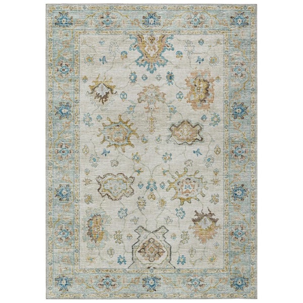 Addison Rugs Sterling Ivory 5 ft. x 7 ft. 6 in. Indoor/Outdoor Washable  Indoor/Outdoor Washable Rug AST35LI5X8 - The Home Depot