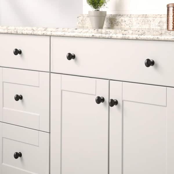 Set of 6 WHITE ENAMEL PULL Drawer Cabinet Knob Porcelain Handle Screws Included 