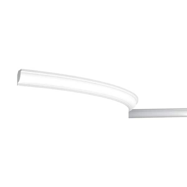 ORAC DECOR 3/4 in. x 3/4 in. x 78-3/4 in. Primed White Plain Flexible Polyurethane Crown Moulding (2-Pack)