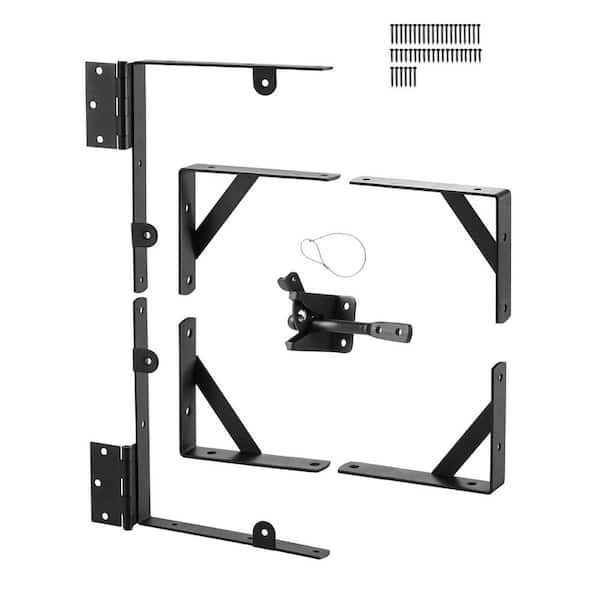 Gate Corner Brace Bracket, Anti Sag Gate Frame Hardware Kit, Gate Frame Brace Bracket with Latch Lock Rope, Latch Lock