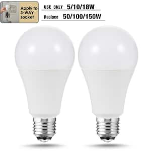50-Watt/100-Watt/150-Watt Equivalent A21 Energy Saving 3-Way LED Light Bulb in Warm White 3000K (2-Pack)
