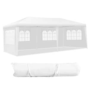 20 ft. x 10 ft. White Wedding Party Tent Canopy Tent 4 Sidewalls