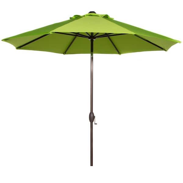 Abba Patio 9 ft. Aluminum Market Auto Tilt Patio Umbrella in Sunbrella Canvas Macaw