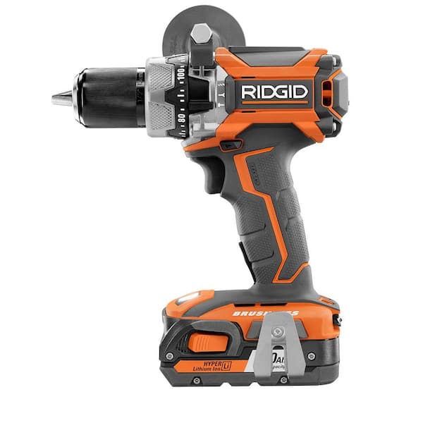 RIDGID - 18V Lithium-Ion Brushless Cordless Compact Hammer Drill/Driver and Circular Saw Combo Kit
