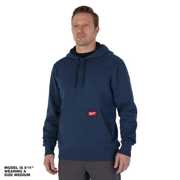hænge Håndfuld neutral Milwaukee Men's X-Large Blue Midweight Cotton/Polyester Long-Sleeve  Pullover Hoodie 351BL-XL - The Home Depot