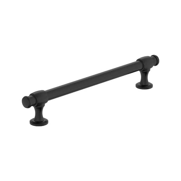 Amerock Winsome 6-5/16 in. (160 mm) Center-to-Center Matte Black Cabinet Bar Pull (1-Pack)