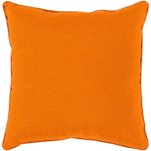 Artistic Weavers Laredo Orange Solid Polyester 16 in. x 16 in. Throw Pillow