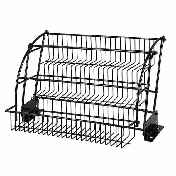 3-Tier Pull-Down Cabinet Spice Rack Organizer Shelf for Spice Bottles and Seasoning Jars, Screws Included