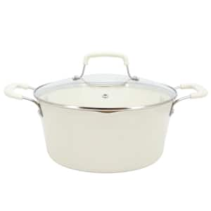 Heathland 4.4 qt. Aluminum Ceramic Nonstick Dutch Oven with Lid in Linen