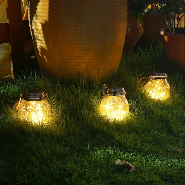 WYZM 3000K 10-Lumens Integrated LED White Solar Crackle WYZM 3000K 10-Lumens Integrated LED White Solar Crackle