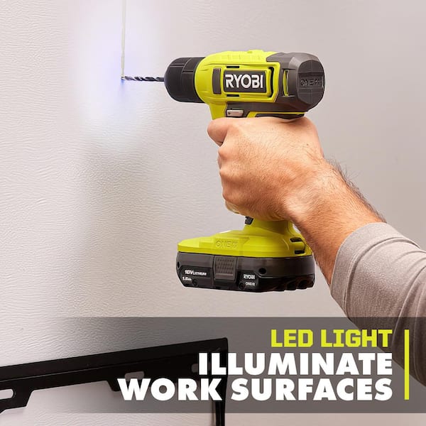 RYOBI - ONE+ 18V Cordless 3/8 in. Drill/Driver Kit with 1.5 Ah Battery and Charger