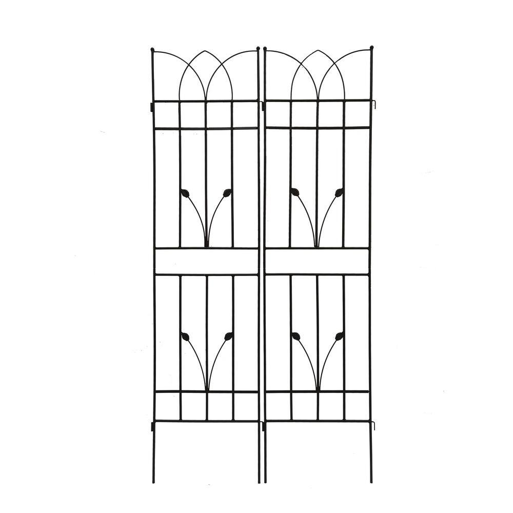 71 in. x 17.7 in., 2-Pack Metal Garden Trellis, Rustproof, Outdoor Trellis,