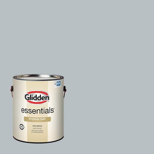 Glidden Essentials 1 gal. PPG1012-4 Gray Frost Flat Exterior Paint