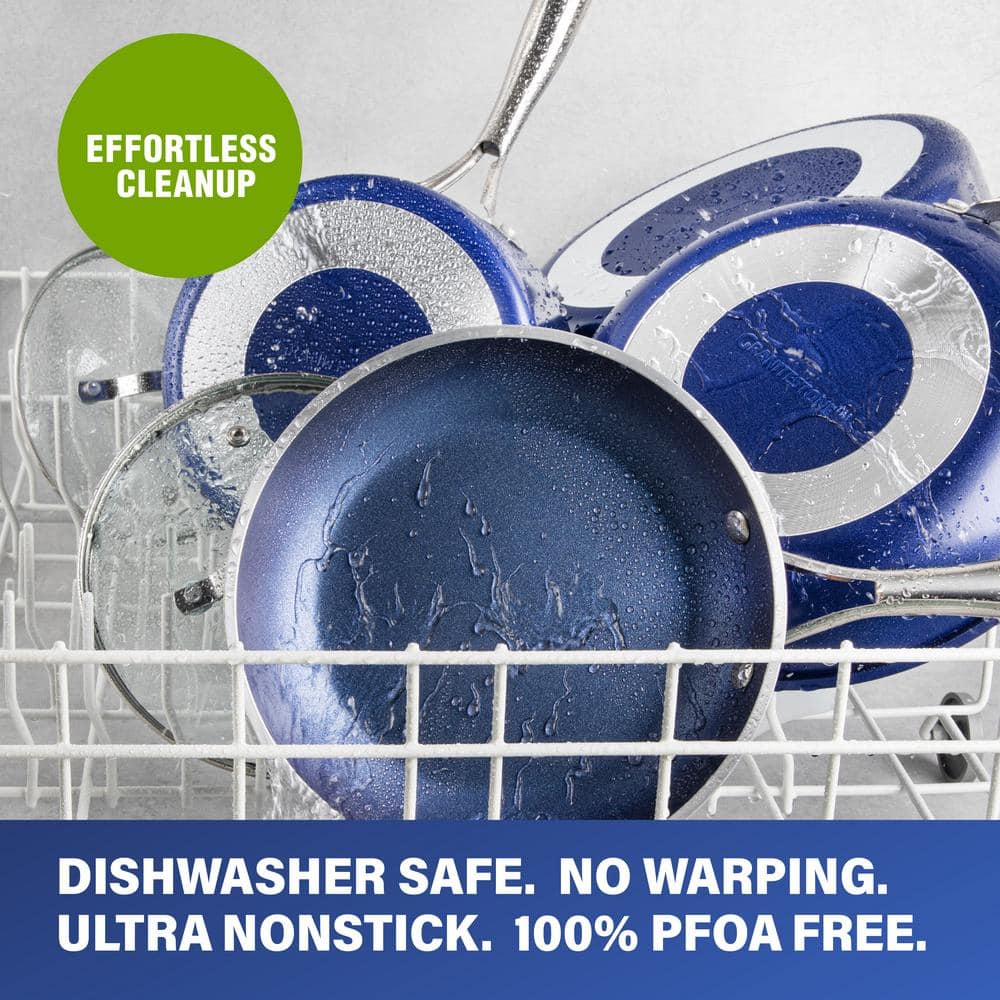 Granite Blue 15-Piece Nonstick Aluminum Cookware Set