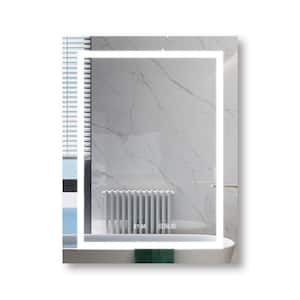 36 in. W x 28 in. H Rectangular Frameless Anti-Fog LED Wall Bathroom Vanity Mirror in Silver