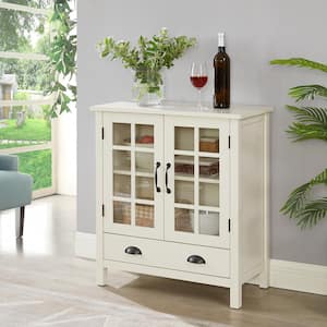 Claire Easy White Storage Cabinet with Drawer