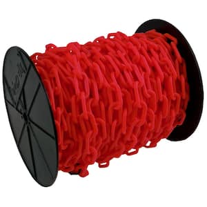 1.5 in. (#6, 38 mm) x 200 ft. Reel Red Plastic Chain