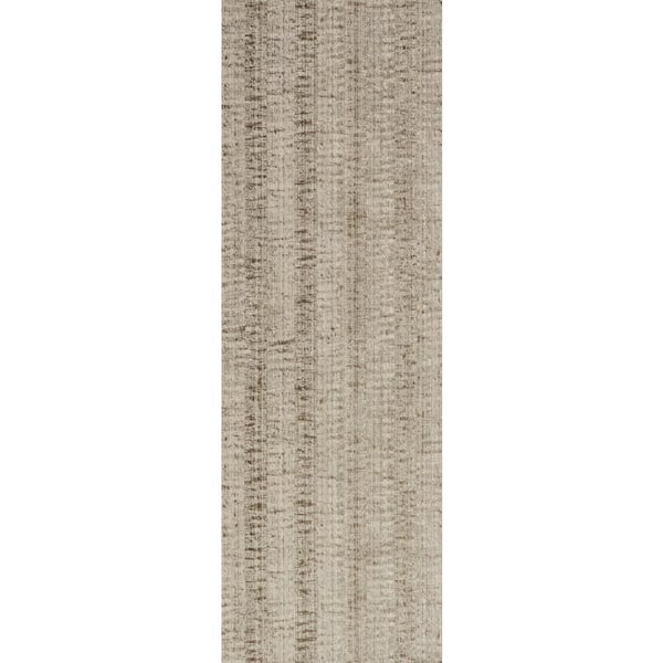 Treviah Modern Woven Abstract Washable Brown 3 ft. x 8 ft. Outdoor Runner Rug
