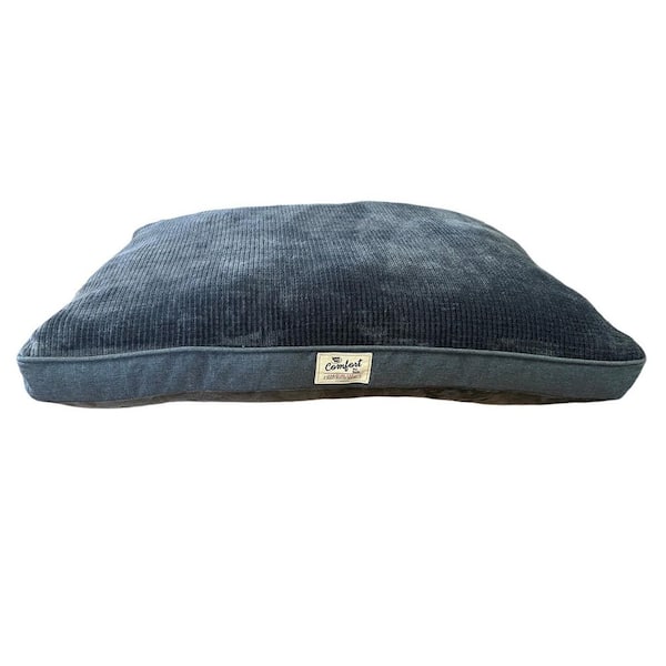 40 in. x 30 in. Blue Jacquard Flannel Gusset Bed