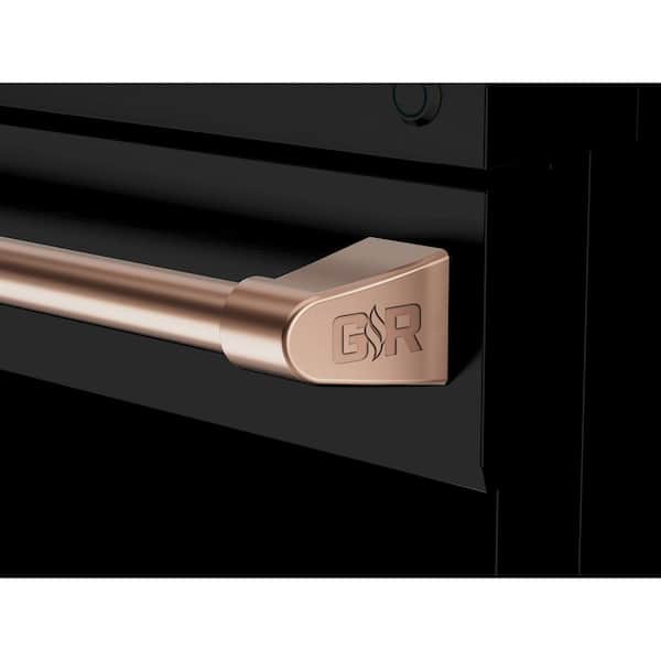 Gordon Ramsay Series 48 in. 6-Burners Double Oven Gas Range in Matte Black/Rose Gold with Convection and Grill