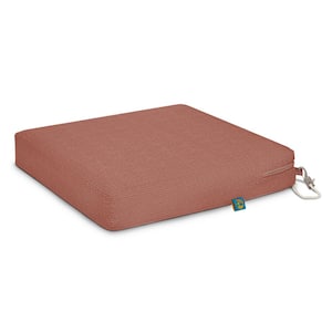 Duck Covers Weekend 21 in. W x 21 in. D x 3 in. Thick Square Outdoor Dining Seat Cushion in Cedarwood