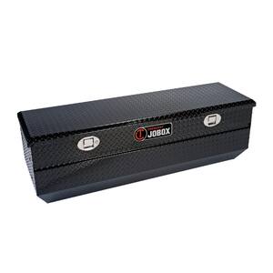61 in. Black Diamond Plate Aluminum Full Size Top Mount Truck Tool Box Chest with Gear-Lock™ Latch