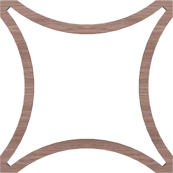 Ekena Millwork Small Lilley Fretwork 3/8 in. x 1-15/16 ft. x 1-15/16 ft. Brown Wood Decorative Wall Paneling 1-Pack