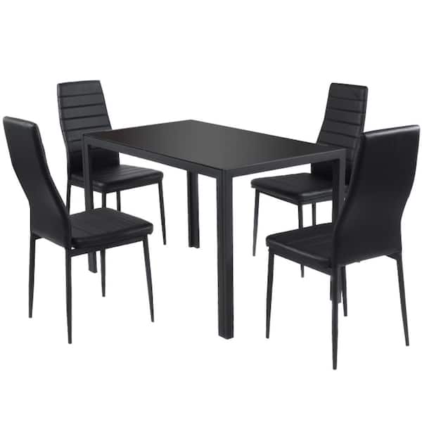 Costway 5-Piece Iron Outdoor Kitchen Dining Set