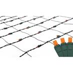4 ft. x 6 ft. Orange LED Net Style Christmas Lights with Green Wire