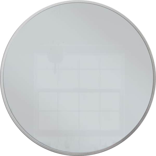 PTM Images 28 in. x 28 in. Silver Round Metal Mirror