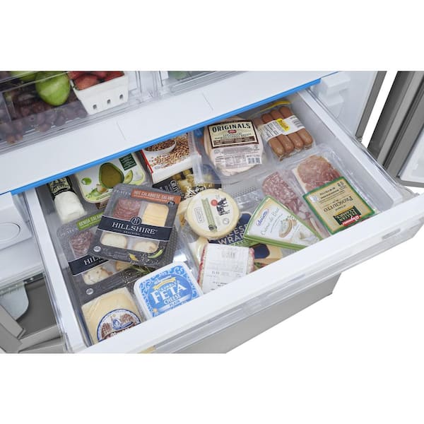 36 in 28.8 cu. ft. Standard Depth French Door Refrigerator in Smudge-Proof Stainless Steel with Internal Water Dispenser