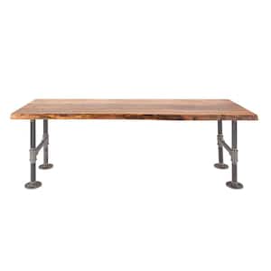 48 in. x 16 in. x 34 in. Sunset Cedar Stain Restore Wood Accent Bench with Industrial Steel Pipe Legs