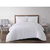 Brooklyn Loom 3-Piece White Full/Queen Duvet Cover Set DCS2469WTQ-1800 ...