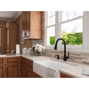 Wheaton Single-Handle Pull-Down Sprayer Kitchen Faucet in Tuscan Bronze