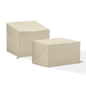 2-Piece Tan Outdoor Furniture Cover Set