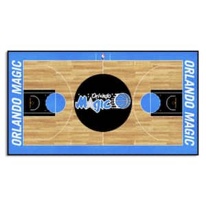 NBA Retro Orlando Magic Blue 2 ft. x 4 ft. Court Area Rug
