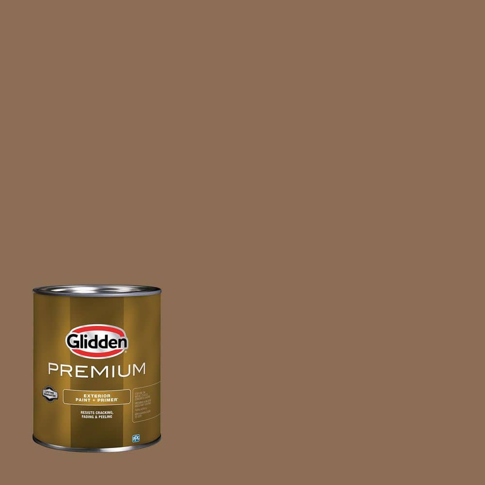Glidden Premium 1-qt. PPG1079-6 Caravel Brown-6 Satin Exterior
