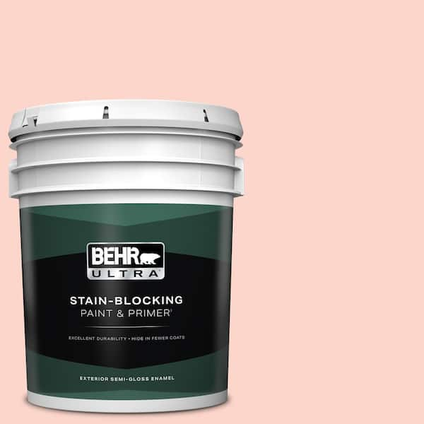 BEHR ULTRA 5 gal. #180A-2 Romantic Morn Semi-Gloss Enamel Exterior Paint & Primer