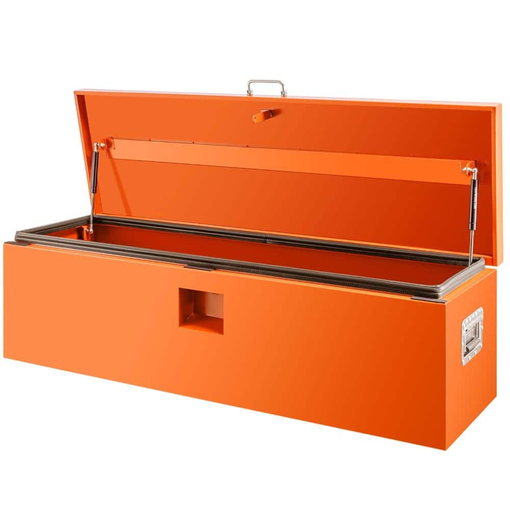 Orange Steel Truck Bed Tool Box Dual Lids 30 x 16 x 14 inches Storage for Truck RV Trailer price history on PriceWatchPro