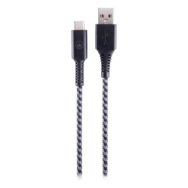EcoSurvivor 8 ft. Durable Braided Standard USB to USB-C Charging Cable